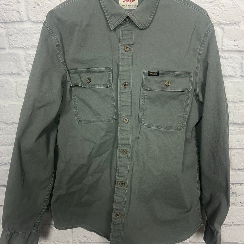Vintage Wrangler Gray Denim Men's Shirt - Picture 3 of 6